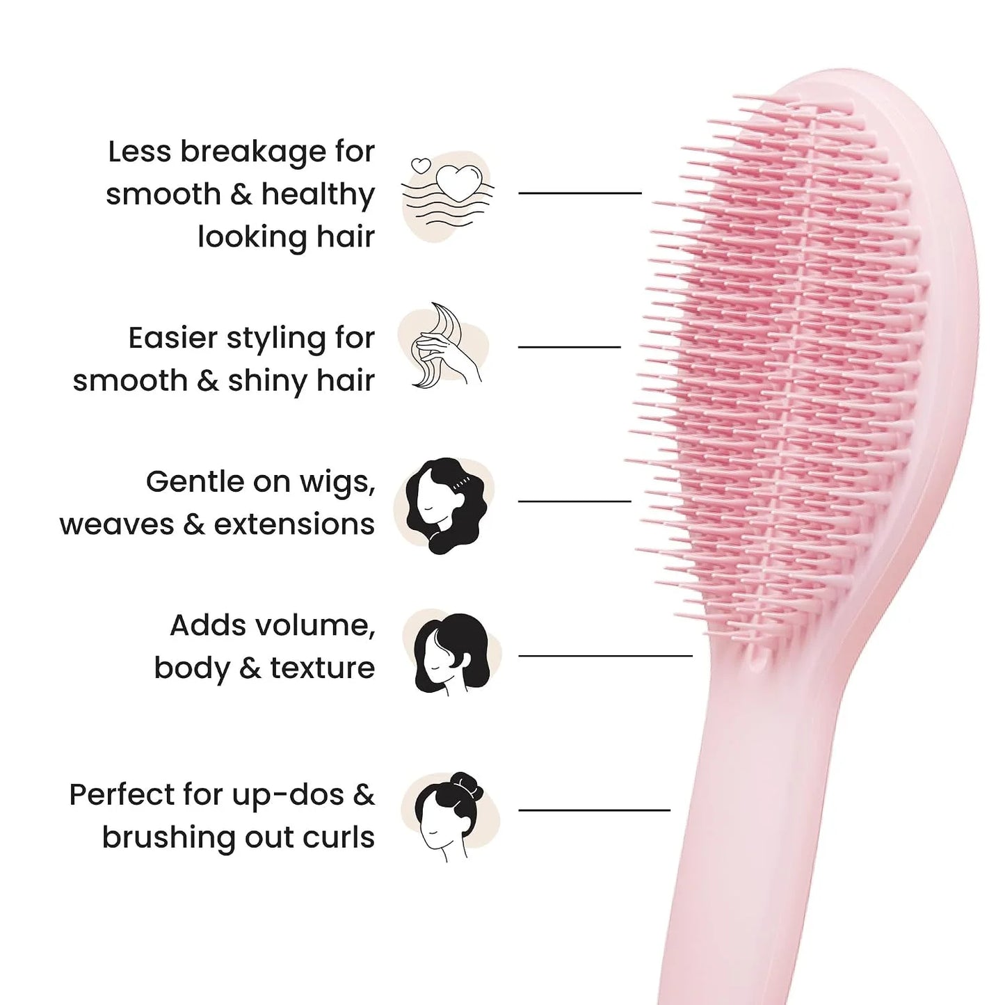 Tangle Teezer The Ultimate Styler Hair Styling Brush for Dry Styling, Maintains, Blends & Adds Volume, Texture & Shine, Sweet Pink