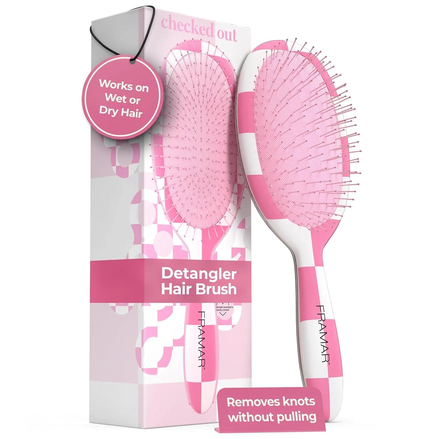 FRAMAR Wet Hair Brush Detangler, Detangling Hairbrush For Women – Giraffe