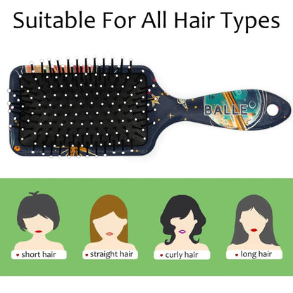 Personalized Cool-Rocket Detangler-Hair-Brush for Kids-Boys,Glides Through Tangles Comb,Custom Name Hair Brushes for All Hair Types Wet/Dry/Curly/Thick Hair,Dark Blue