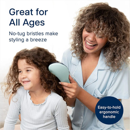 Crave Naturals Glide Thru Hair Brush - Detangler Brush for Curly, Straight, Wet or Dry Hair - Gentle Detangling Brushes for Adults, Kids, Toddlers - Hair Accessories for Women, 7.5x3" - Pink