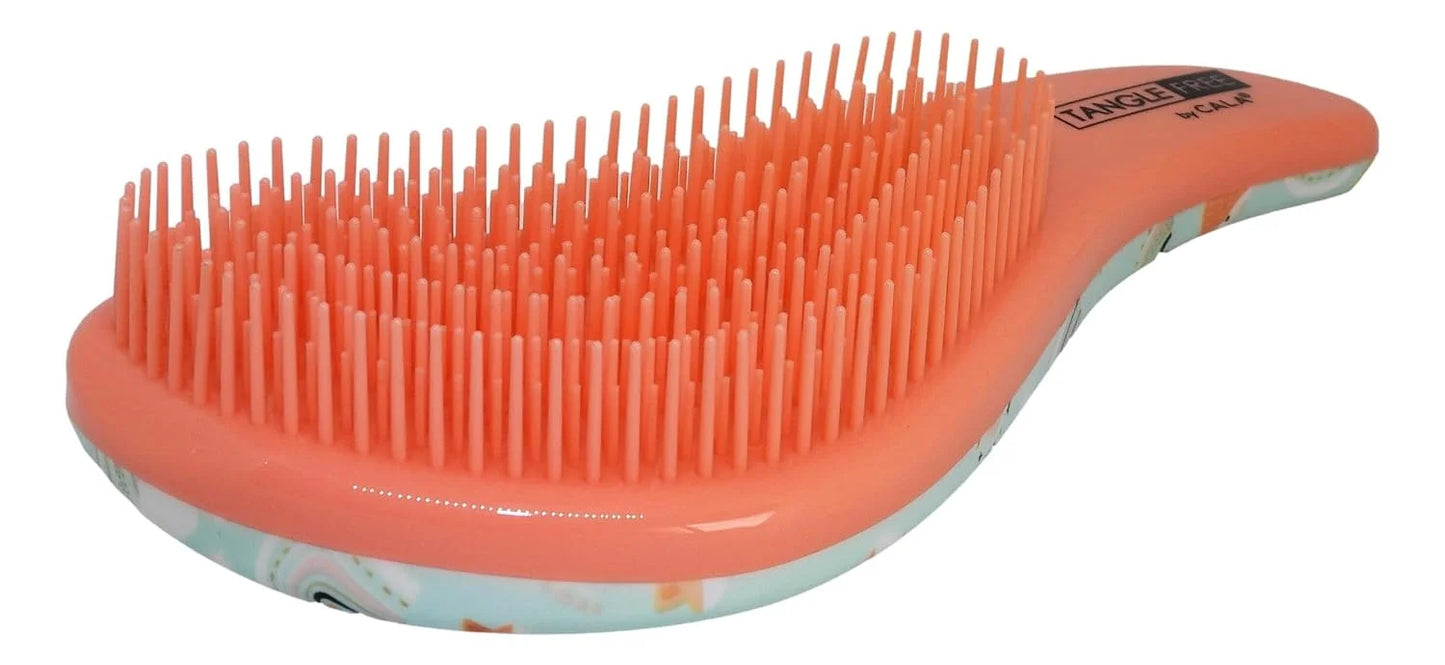 CALA Tangle-Free Hair Brush Daydream Fox, Ergonomic Palm Detangling Brush for Wet or Dry Hair, Minimizes Breakage & Cuticle Damage, Adds Shine, All Hair Types