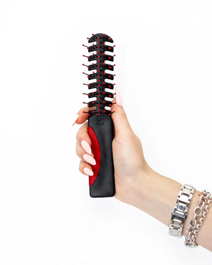 Cricket Static Free Volumizer Hair Brush - Styling, and Detangling All Hair Types, Long, Short, Thick, Thin, Curly, Straight, and Wavy, Happy Hair (Sky Blue)