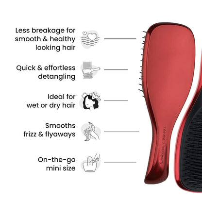 Tangle Teezer Chrome Ultimate Detangler Brush for Wet & Dry Hair, Eliminates Knots & Reduces Breakage for Straight to Curly Hair Types, Chocolate Bronze (Pack of 3)