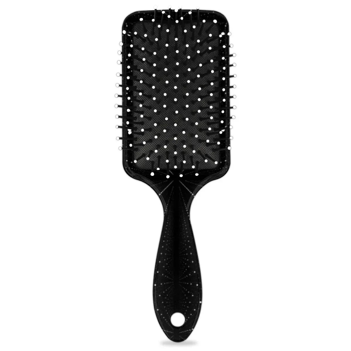 Personalized-Kids-Hair-Brush for Boy Girls Custom Gift Detangler Brush Soft Bristle Hair Brushes Travel Hair Brush for All Hair Types Christmas Hallowmas Spider Web Sliver Dot