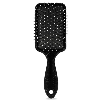 Personalized-Kids-Hair-Brush for Boy Girls Custom Gift Detangler Brush Soft Bristle Hair Brushes Travel Hair Brush for All Hair Types Christmas Hallowmas Spider Web Sliver Dot