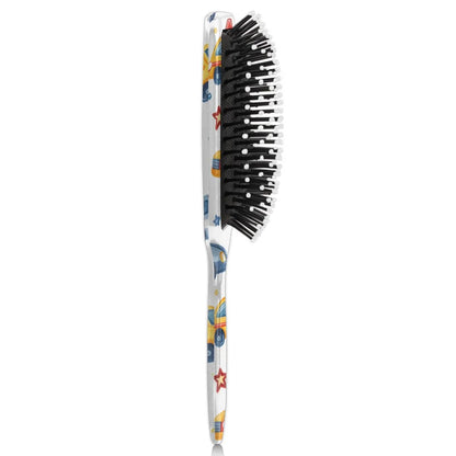 Personalized Cute Car Detangler-Hair-Brush for Kids Boys,Glides Through Tangles Comb,Custom Name Hair Brushes for All Hair Types Wet/Dry/Curly/Thick Hair,White 2