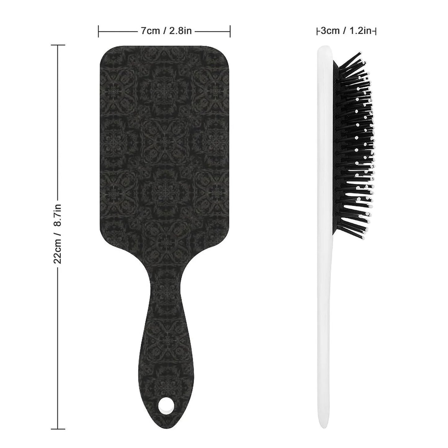 Air-Cushion Comb Black Gold Glitter Cheetah Leopard Print, Smooth Hair Salon Anti-Knotting Fluffy, For Long Thick Curly Hair, 1 Pack