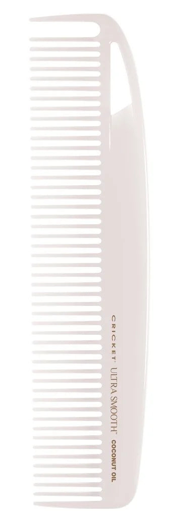 Cricket Ultra Smooth Coconut Conditioning Comb – Infused with Coconut Oil & Keratin for Frizz-Free Shine and Hydration, Ideal for Mid-Length, Thick, and Textured Hair