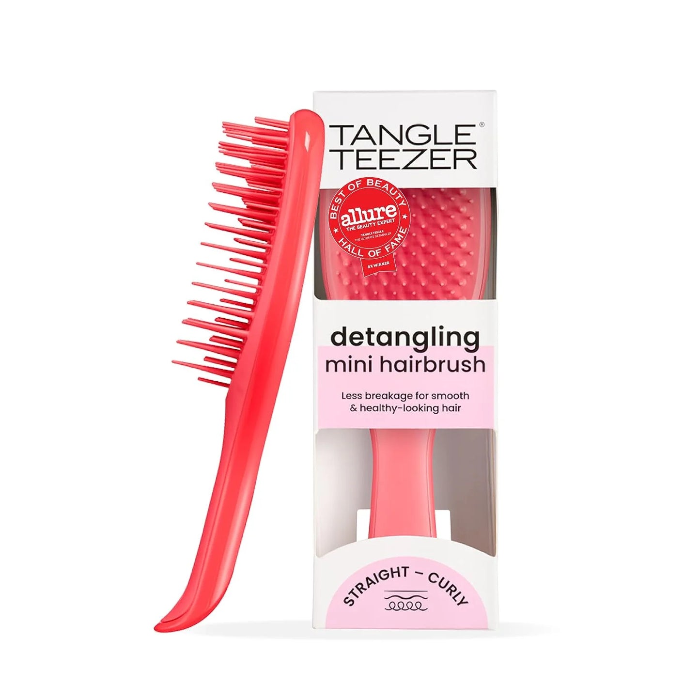 Tangle Teezer Ultimate Detangler Mini Hair Brush, Pink & Mint