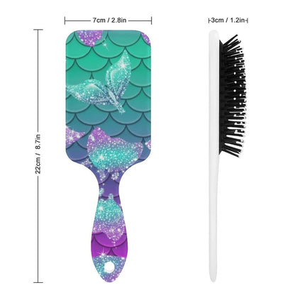 Women Girls Ladies Hair Brush Purple Black Buffalo Check Plaid Pattern, Paddle Brush for Detangling Scalp Massage, Cushion Hairbrush for Long Thick Curly Hair