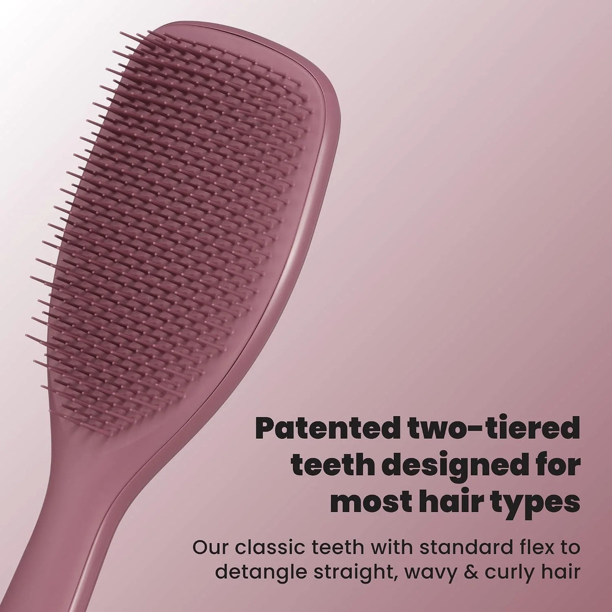 Tangle Teezer Large Ultimate Detangler Brush, Straight to Wavy, Pink/Purple