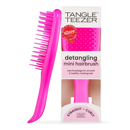 Tangle Teezer Ultimate Detangler Mini Hair Brush, Pink & Mint