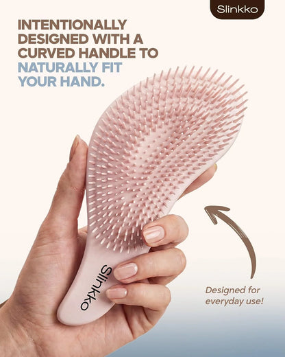Detangler Brush, Hair Brush for Women, Men & Kids - Detangling Hair Brush for Curly, Thick, Fine & Wavy Hair - Anti-Breakage Wave Brush, Pain-Free Hairbrush, Special Edition Burgundy