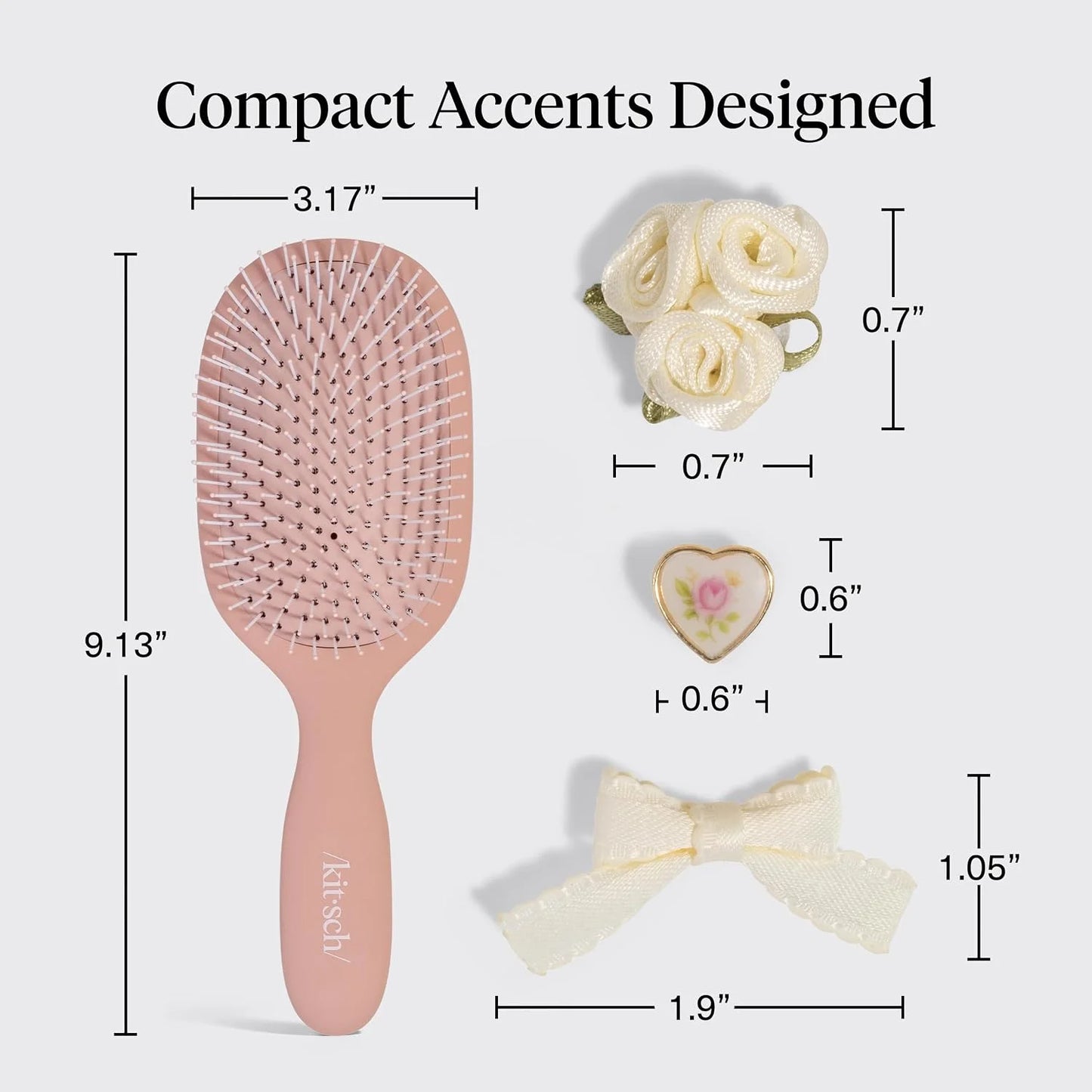 KitschPop™ Paddle Brush | Hair Brushes for Women – Soft Violet