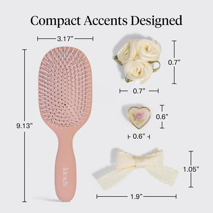 KitschPop™ Paddle Brush | Hair Brushes for Women – Soft Violet