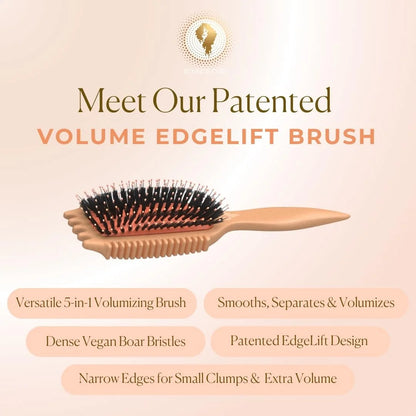 Bounce Curl Volume EdgeLift Brush, 5-In-1 Styling Tool Defined Curls Purple