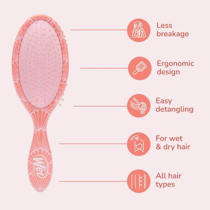 Wet Brush Original Detangler, Green (Matte Marble), Ultra-Soft IntelliFlex Bristles Glide Through Tangles, Detangling Hair Brush (Wet & Dry), Women & Men, Limited Edition