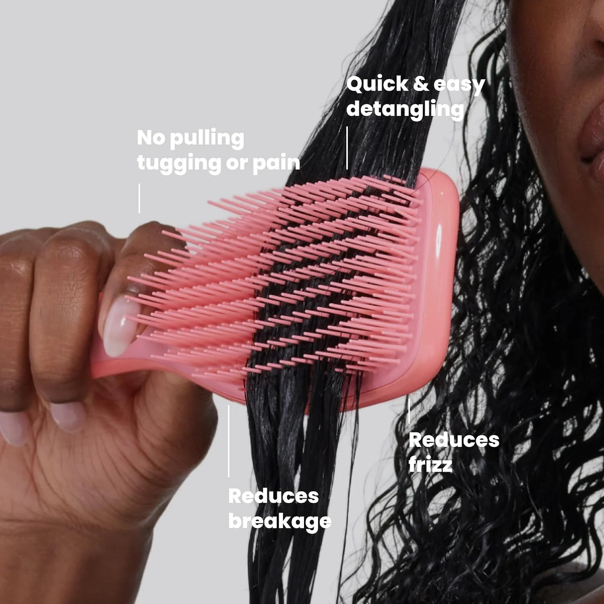 Tangle Teezer Ultimate Detangler Curly Hair Brush, 3C to 4C, Aqua Green