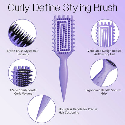 Curly Hair Brush, Cat Ear Curl Brush for Men & Women