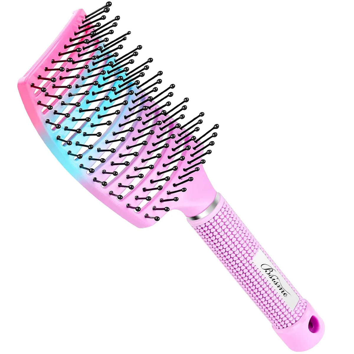 Hair Brush, Professional Curved Vented Brush with 25MM Bristles for Faster Blow Drying, Detangling for Wet Dry Hair, Paddle Brush for Thick Curly Straight Hair for Women & Men