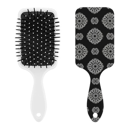 Air-Cushion Comb Black Gold Glitter Cheetah Leopard Print, Smooth Hair Salon Anti-Knotting Fluffy, For Long Thick Curly Hair, 1 Pack