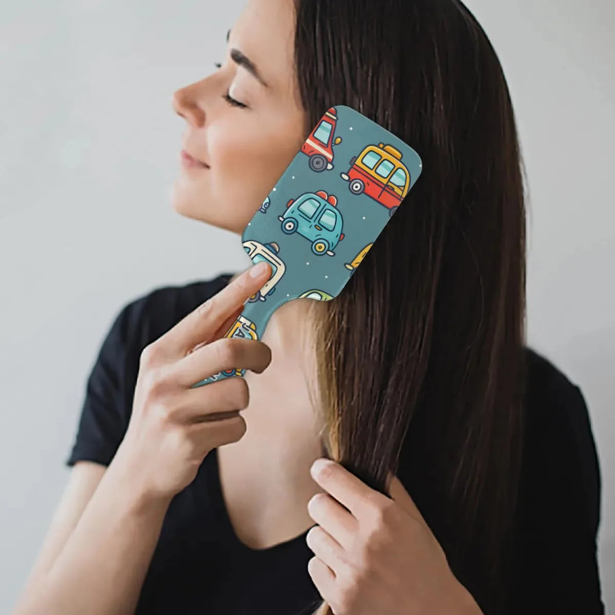 Personalized Cool-Rocket Detangler-Hair-Brush for Kids-Boys,Glides Through Tangles Comb,Custom Name Hair Brushes for All Hair Types Wet/Dry/Curly/Thick Hair,Dark Blue