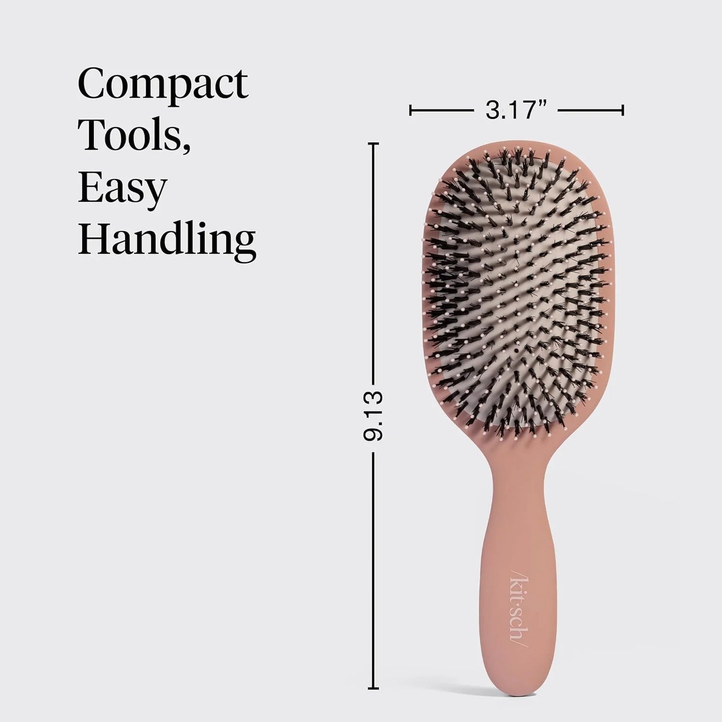 Kitsch Smooth & Polish Hair Brushes For Women and Men - Black