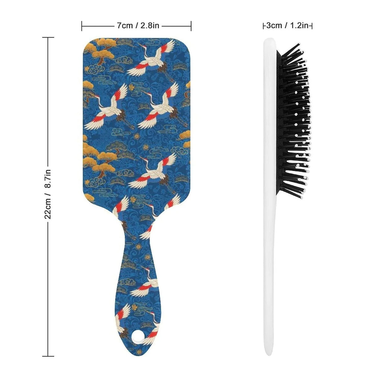 Air Cushion Comb for Massage Japanese Ocean Wave Fish Koifish Art, For Curly Long Thick Straight Hair, Women Girls Ladies