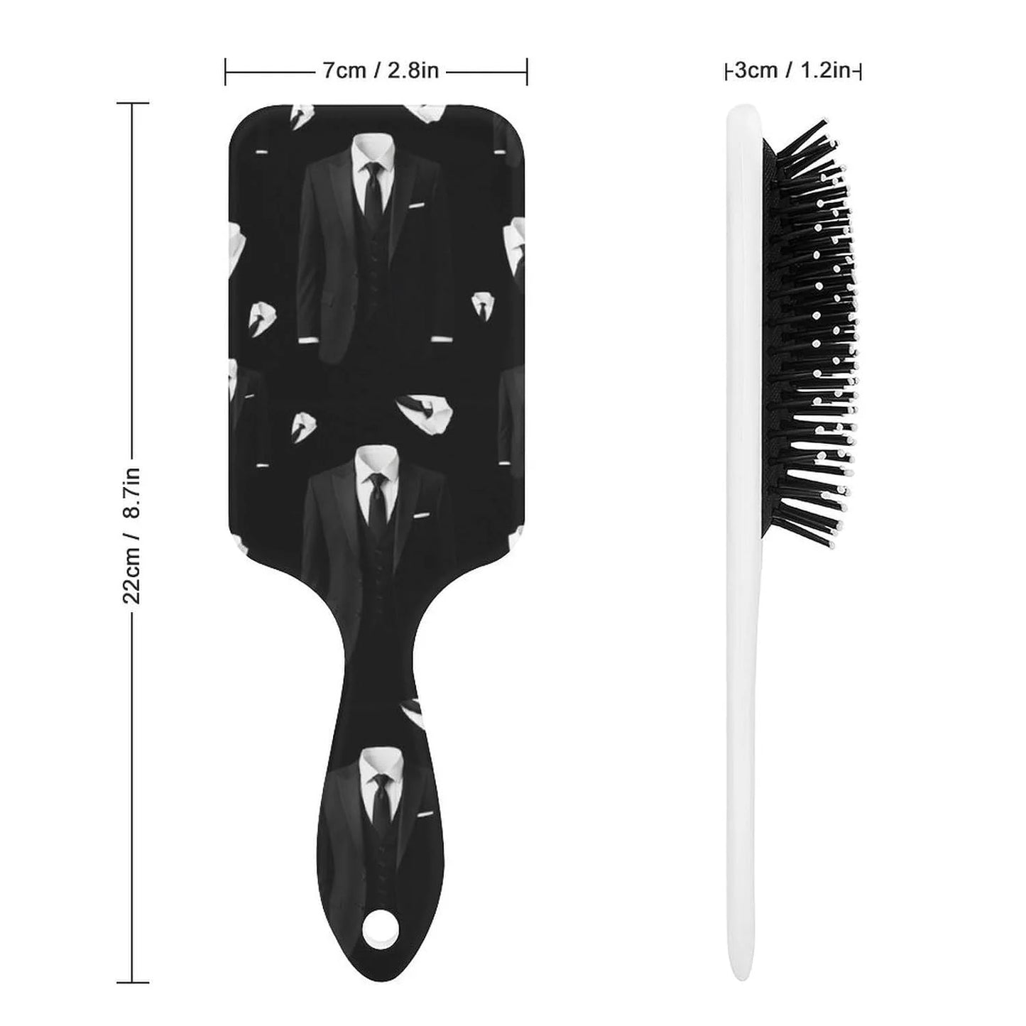 Air-Cushion Comb Black Gold Glitter Cheetah Leopard Print, Smooth Hair Salon Anti-Knotting Fluffy, For Long Thick Curly Hair, 1 Pack
