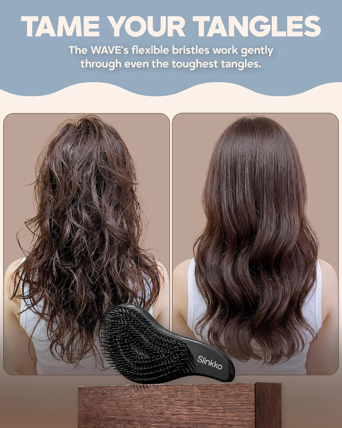 Detangler Brush, Hair Brush for Women, Men & Kids - Detangling Hair Brush for Curly, Thick, Fine & Wavy Hair - Anti-Breakage Wave Brush, Pain-Free Hairbrush, Special Edition Burgundy