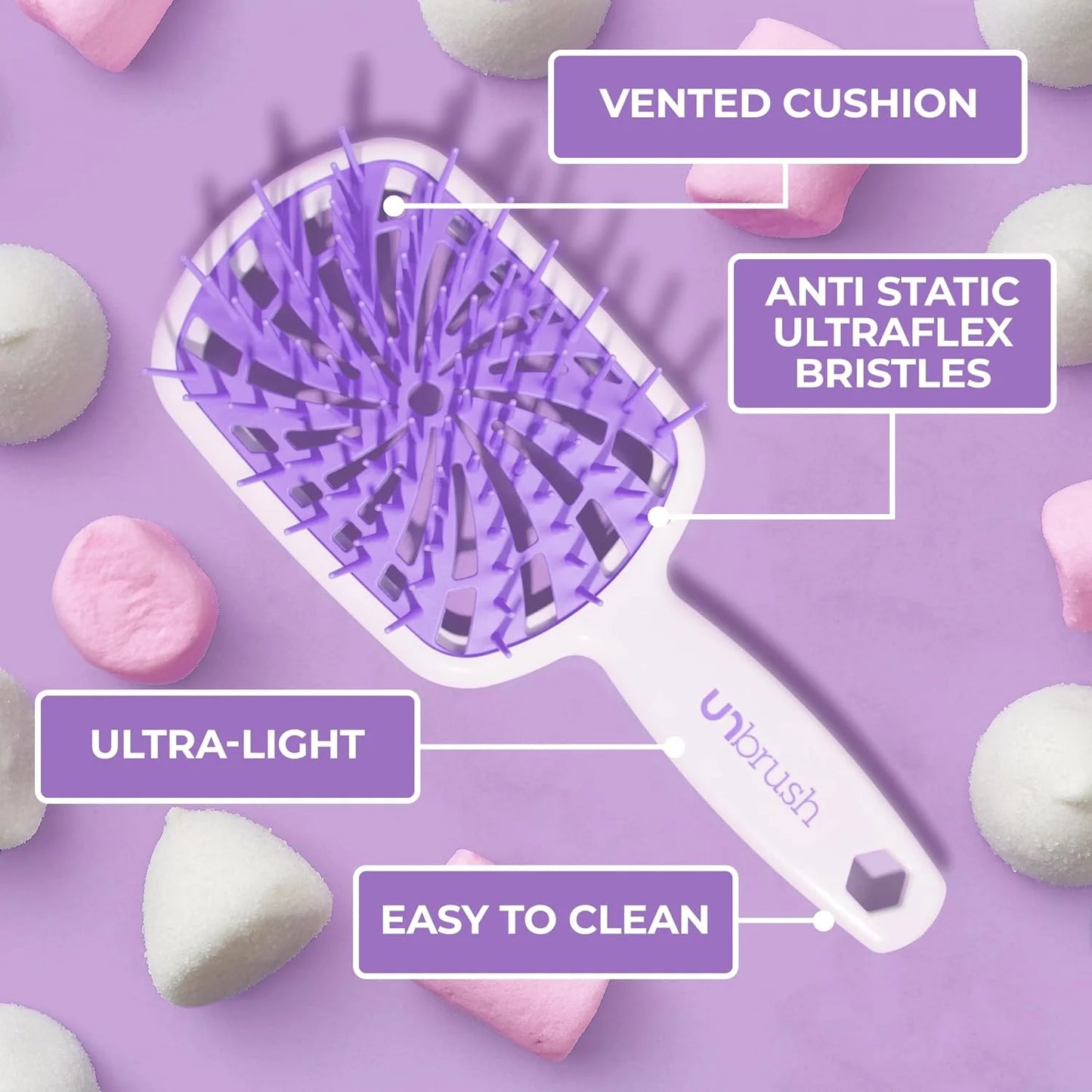 FHI Heat UNbrush Plus Ultra-Light Detangling Brush for Fine & Fragile Hair