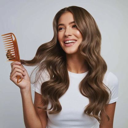 Cricket Ultra Smooth Coconut Conditioning Comb – Infused with Coconut Oil & Keratin for Frizz-Free Shine and Hydration, Ideal for Mid-Length, Thick, and Textured Hair