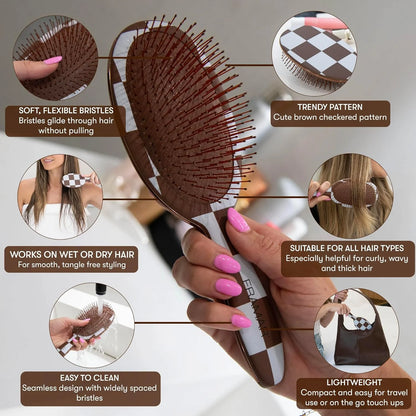 FRAMAR Wet Hair Brush Detangler, Detangling Hairbrush For Women – Giraffe