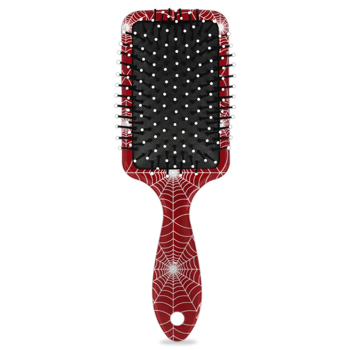 Personalized-Kids-Hair-Brush for Boy Girls Custom Gift Detangler Brush Soft Bristle Hair Brushes Travel Hair Brush for All Hair Types Christmas Hallowmas Spider Web Sliver Dot