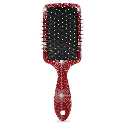 Personalized-Kids-Hair-Brush for Boy Girls Custom Gift Detangler Brush Soft Bristle Hair Brushes Travel Hair Brush for All Hair Types Christmas Hallowmas Spider Web Sliver Dot