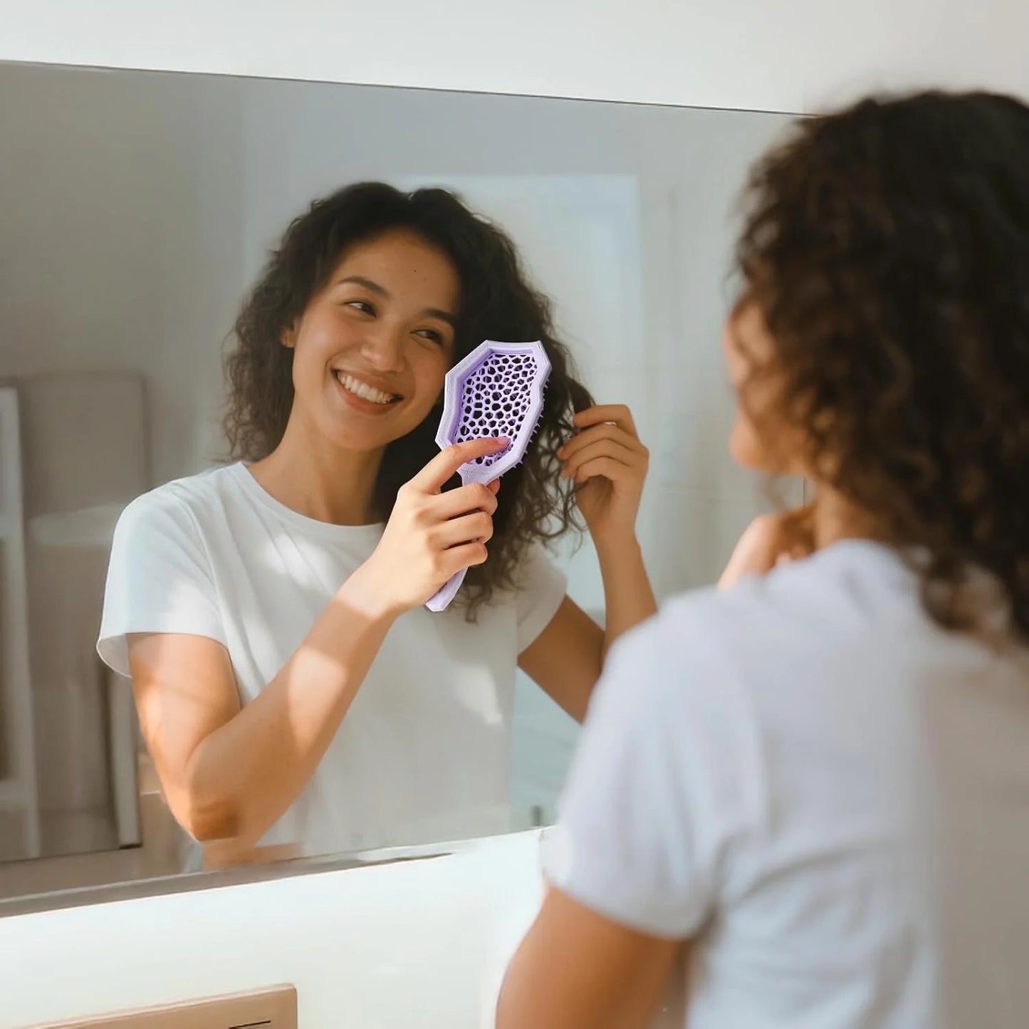 AIMIKE Glacier Detangler Brush for Curly Hair, Wet & Dry Hair Brush