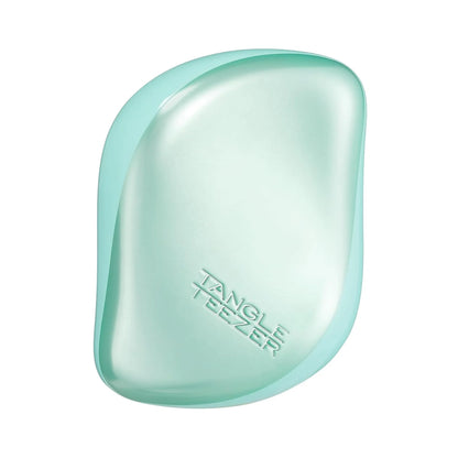 Tangle Teezer | The Compact Styler Detangling Hairbrush | Travel-Friendly with Protective Cover & Two-Tiered Teeth Design | Perfect for Wet, Dry & Flyaway Hair | Teal Matte Chrome