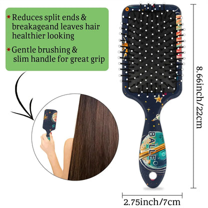 Personalized Cool-Rocket Detangler-Hair-Brush for Kids-Boys,Glides Through Tangles Comb,Custom Name Hair Brushes for All Hair Types Wet/Dry/Curly/Thick Hair,Dark Blue