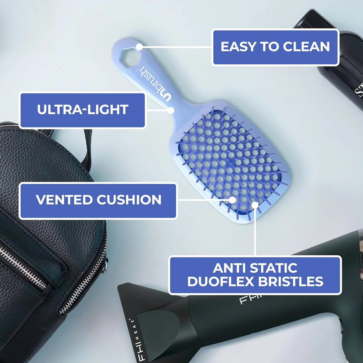 FHI Heat UNbrush Detangling Brush Combo Pack - Original + Mini