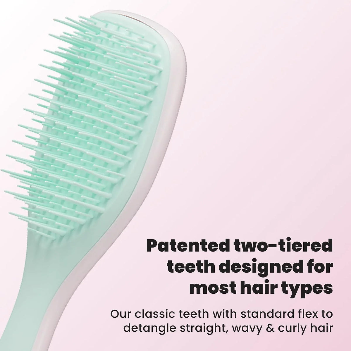 Tangle Teezer Ultimate Detangler Mini Hair Brush, Pink & Mint