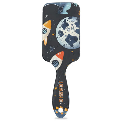 Personalized Cool-Rocket Detangler-Hair-Brush for Kids-Boys,Glides Through Tangles Comb,Custom Name Hair Brushes for All Hair Types Wet/Dry/Curly/Thick Hair,Dark Blue