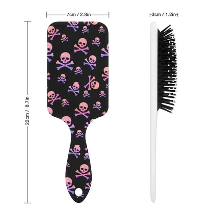 Women Girls Ladies Hair Brush Purple Black Buffalo Check Plaid Pattern, Paddle Brush for Detangling Scalp Massage, Cushion Hairbrush for Long Thick Curly Hair