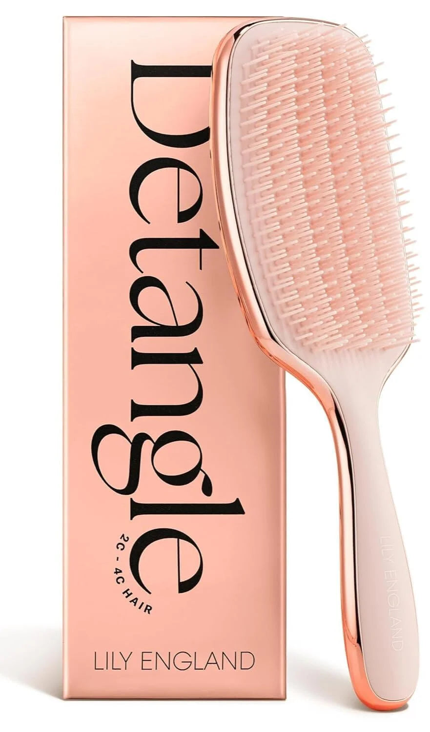 Lily England Pink Hair Brush for Women Detangling for Curly Wet & Dry Hair