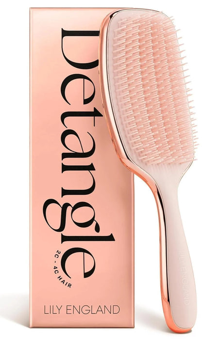 Lily England Pink Hair Brush for Women Detangling for Curly Wet & Dry Hair