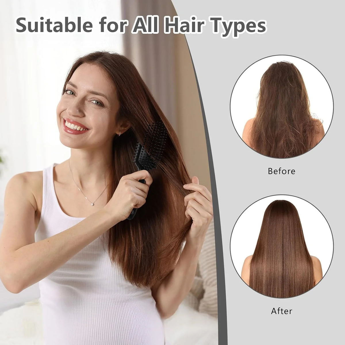 Curl Defining Brush, Curly Hair Brush, Slick Back Hair Brush, For Combing and Shaping Curls in All Hairstyles to Reduce Pulling (Pink)