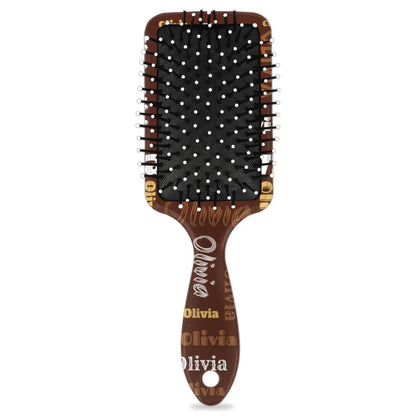 Personalized Name Hair Brush Detangler Brush Gifts for Women Man Custom Detangler-Hair-Brush Kids-Toddler-Girls for Travel All Hair Types