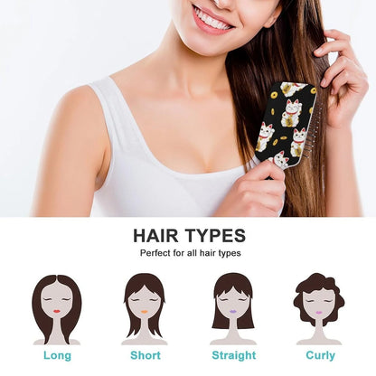 Air Cushion Comb for Massage Japanese Ocean Wave Fish Koifish Art, For Curly Long Thick Straight Hair, Women Girls Ladies