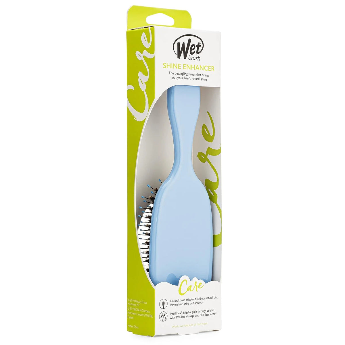 Wet Brush Shine Enhancer Hair Brush, Pink - Exclusive Ultra-soft IntelliFlex Bristles - Natural Boar Bristles Leave Hair Shiny And Smooth For All - For Women, Men, Wet And Dry Hair