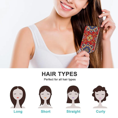 Air Cushion Comb for Massage Japanese Ocean Wave Fish Koifish Art, For Curly Long Thick Straight Hair, Women Girls Ladies