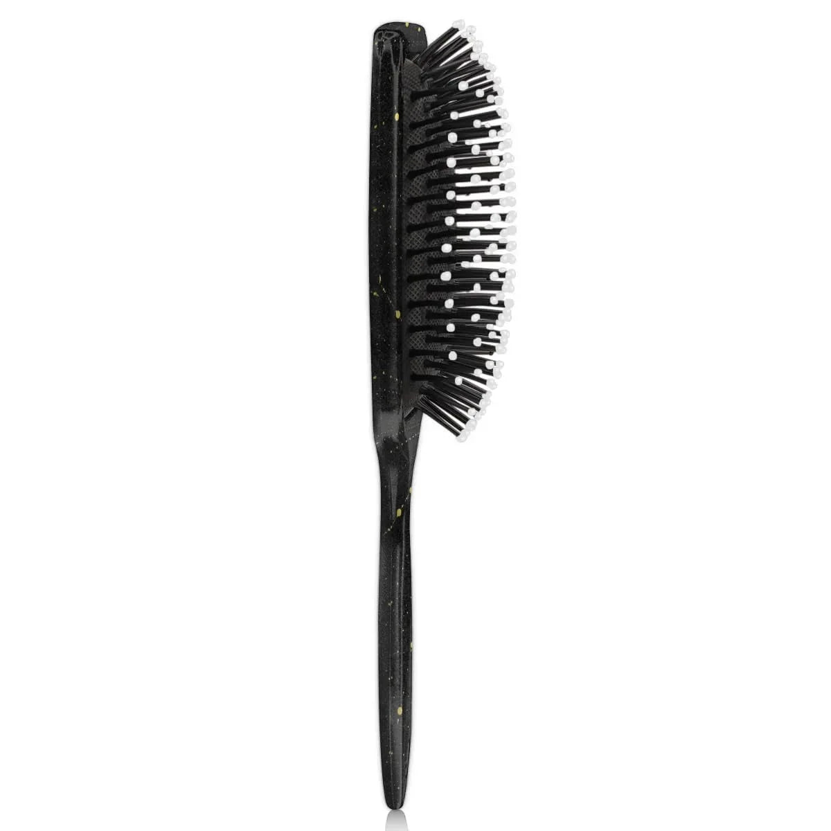 Personalized-Kids-Hair-Brush for Boy Girls Custom Gift Detangler Brush Soft Bristle Hair Brushes Travel Hair Brush for All Hair Types Christmas Hallowmas Spider Web Sliver Dot